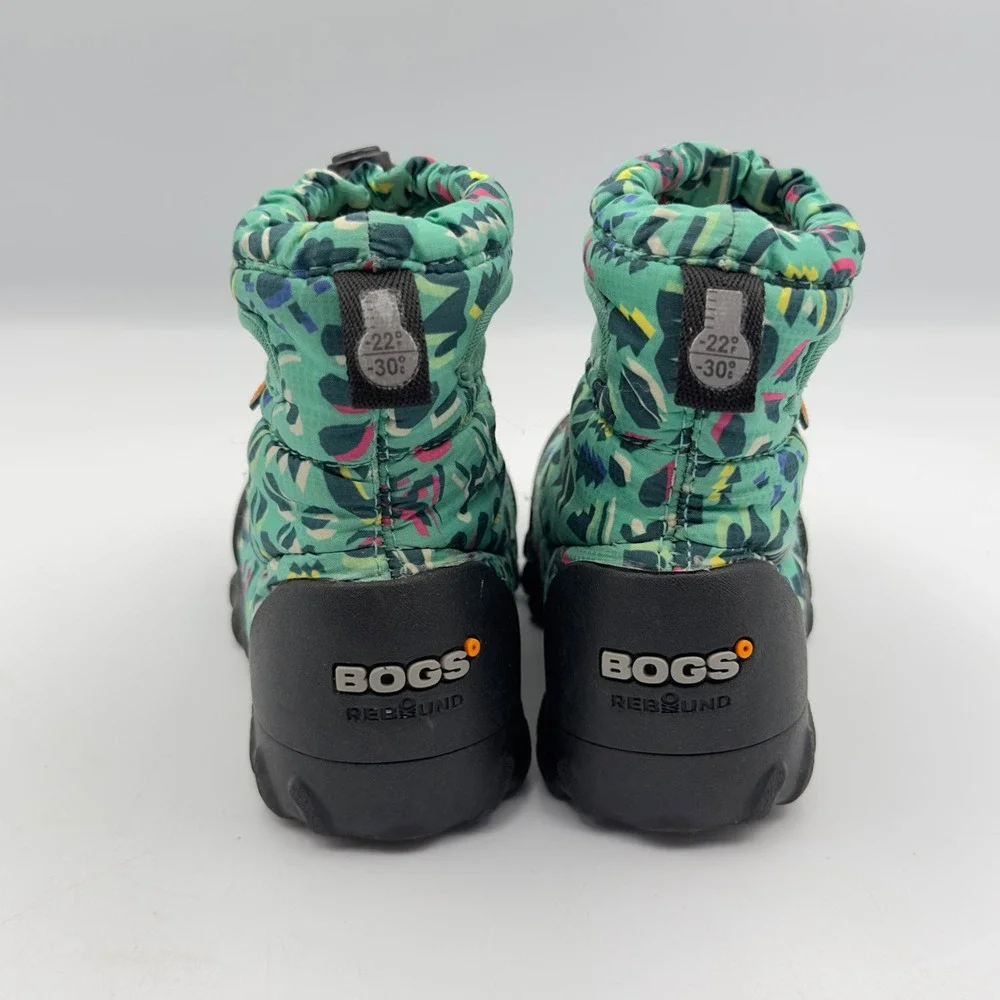 Bogs BMOC Snow Adventure‎ Kids Teal Geometric Waterproof Winter Boots Size 7